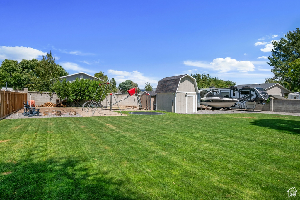 View of yard with a patio area