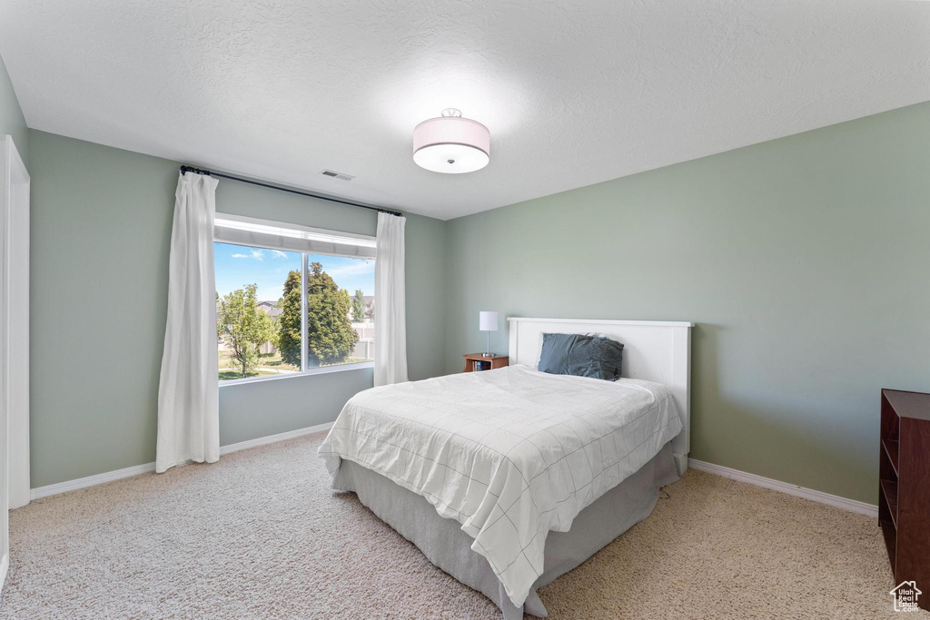 Bedroom featuring baseboards and carpet floors