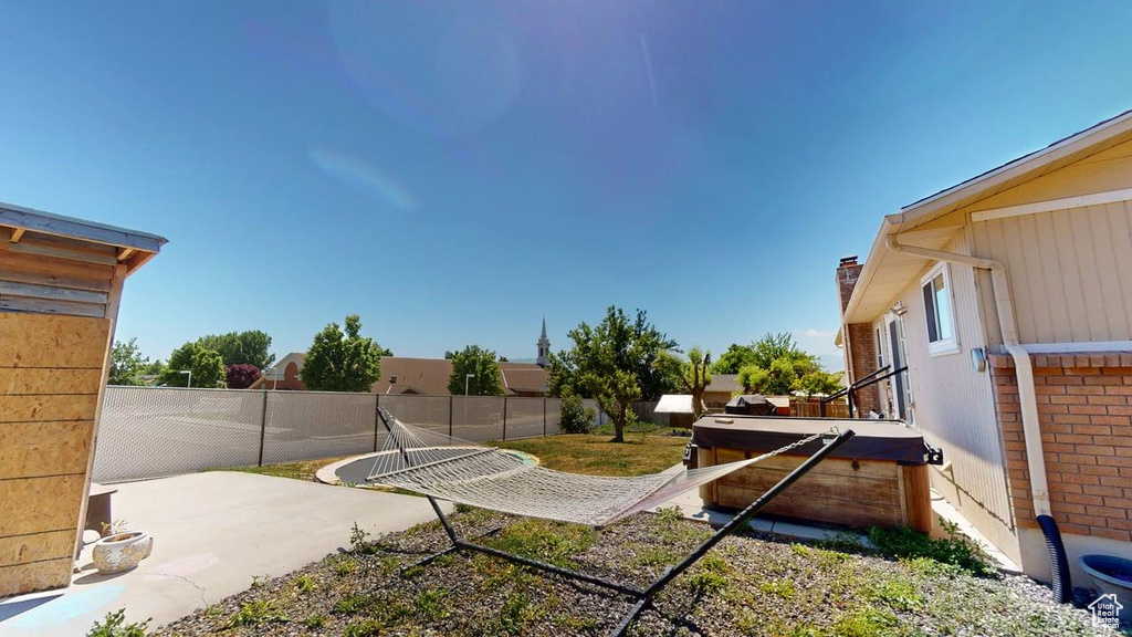 View of yard with a patio area