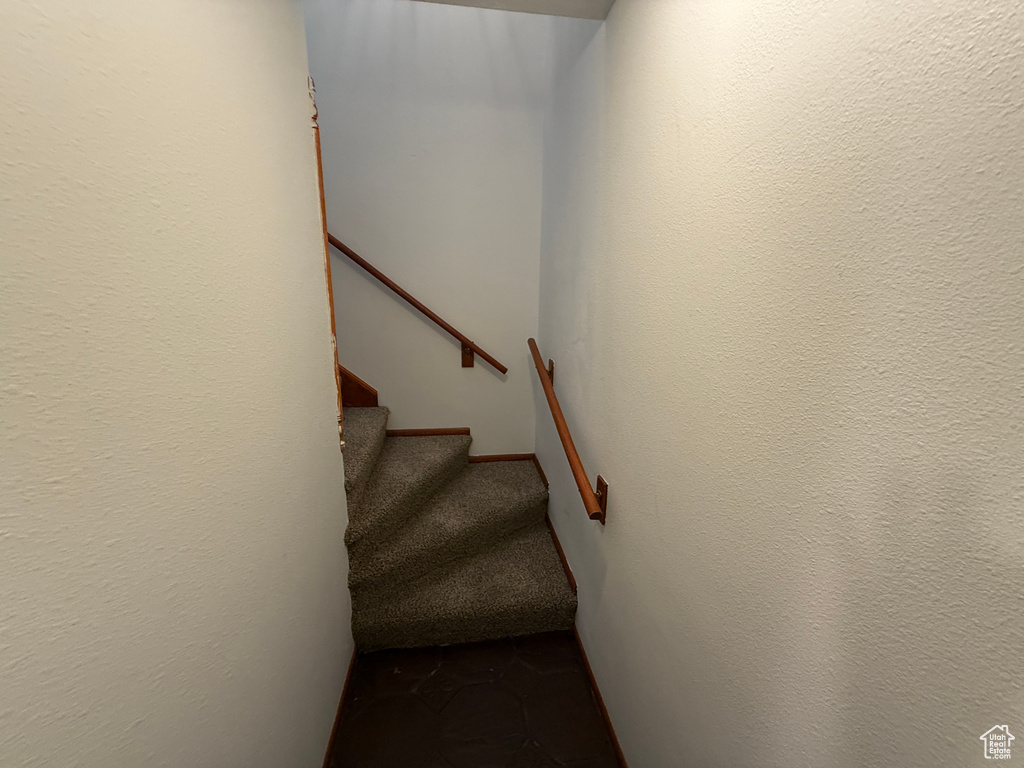 Stairs with carpet floors