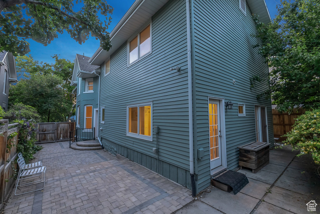 Back of house featuring a patio area