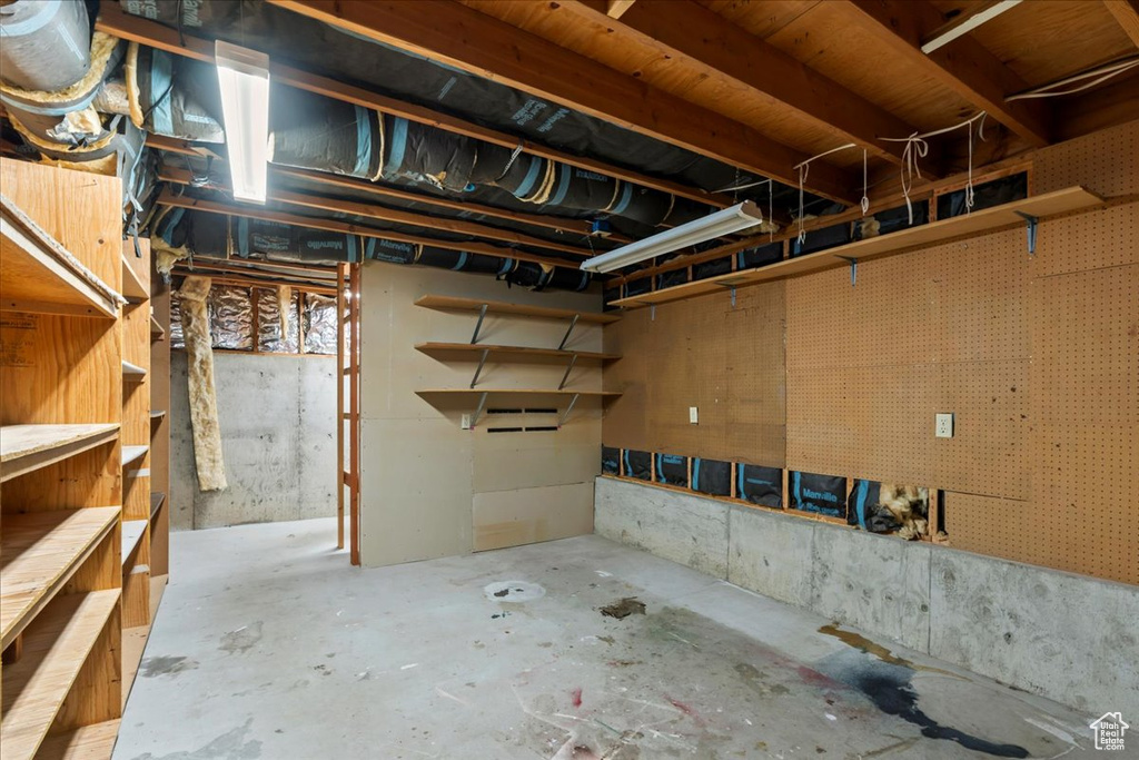 View of unfinished below grade area