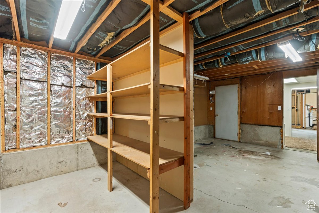 View of unfinished basement