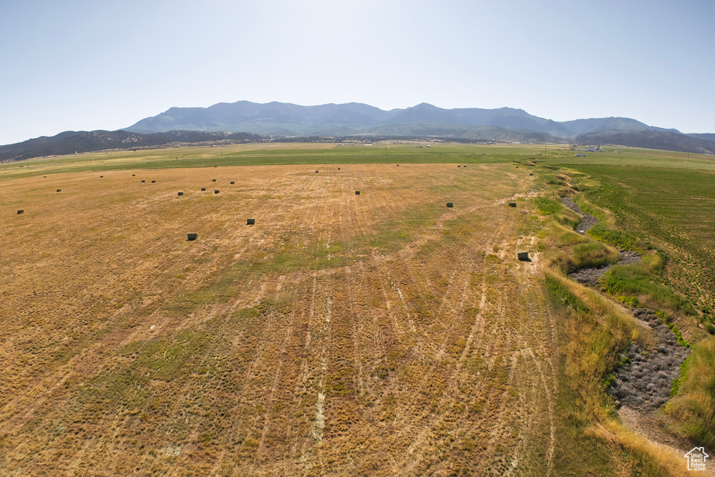 Mountain view with rural landscape