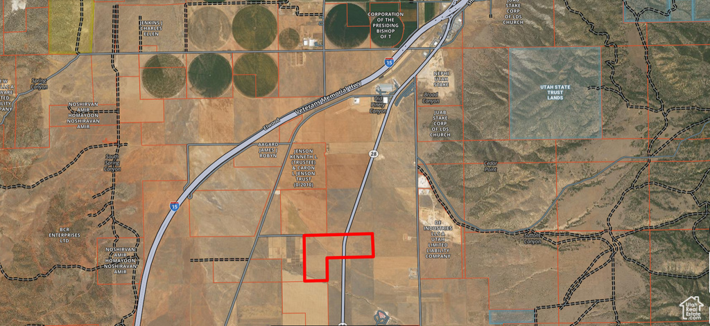 Map / location featuring property boundaries highlighted