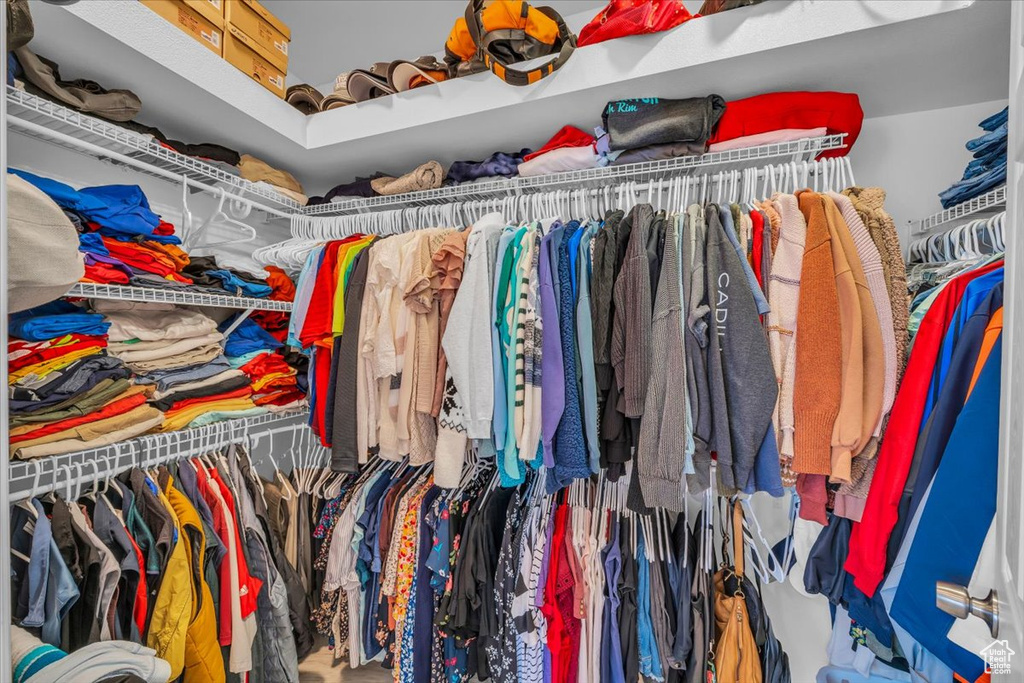View of spacious closet