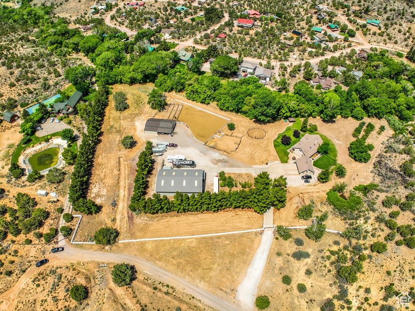 Aerial view of property and surrounding area