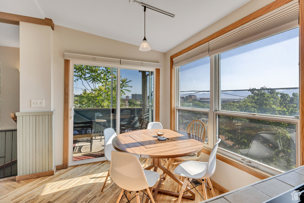 Dining room featuring wood finished floors