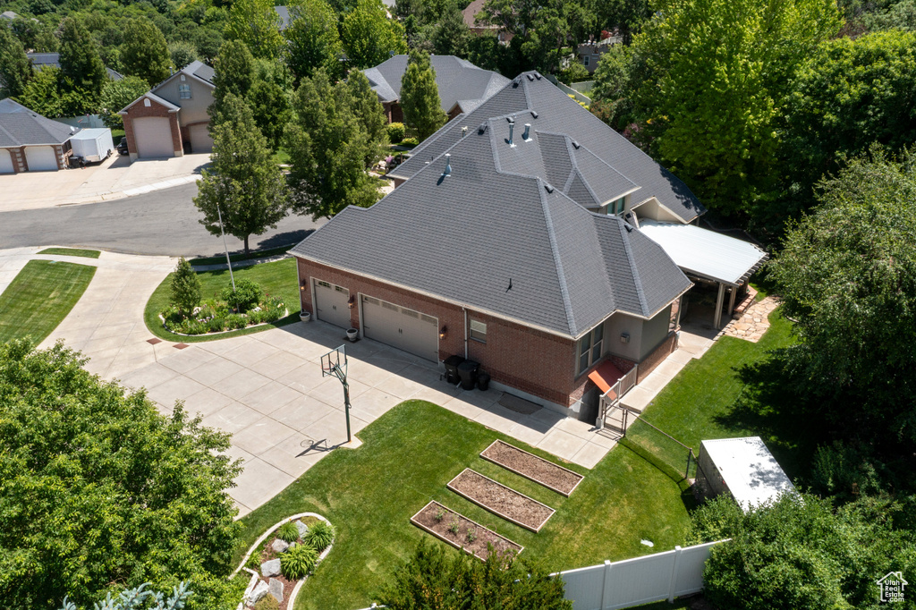 View from above of property