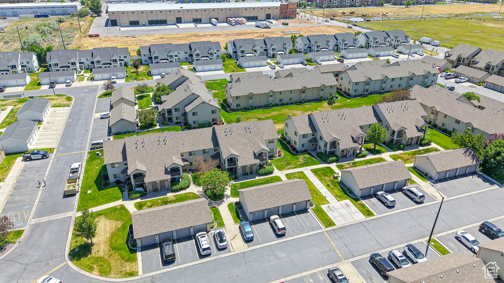 Aerial view of residential area