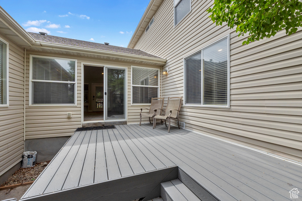 View of wooden deck
