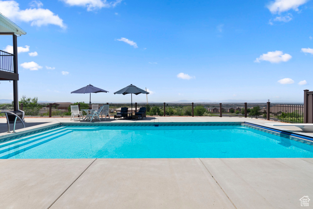 View of pool with a patio