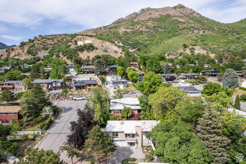 Mountain view with nearby suburban area