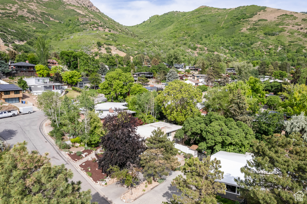 Bird\'s eye view of mountains