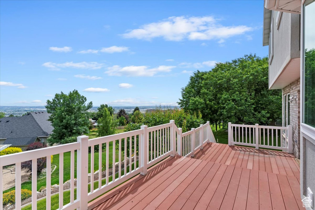 View of wooden deck