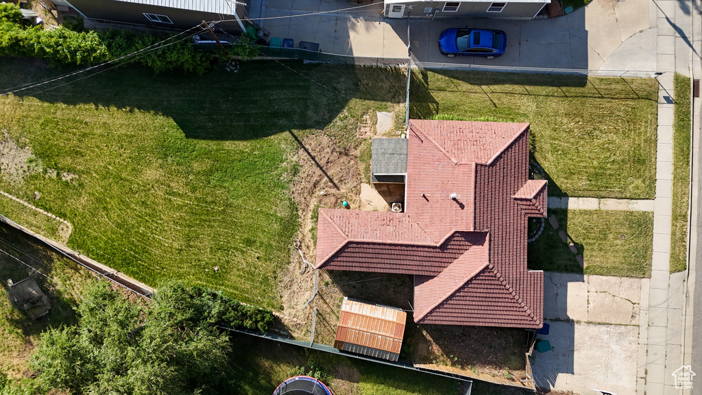 View from above of property