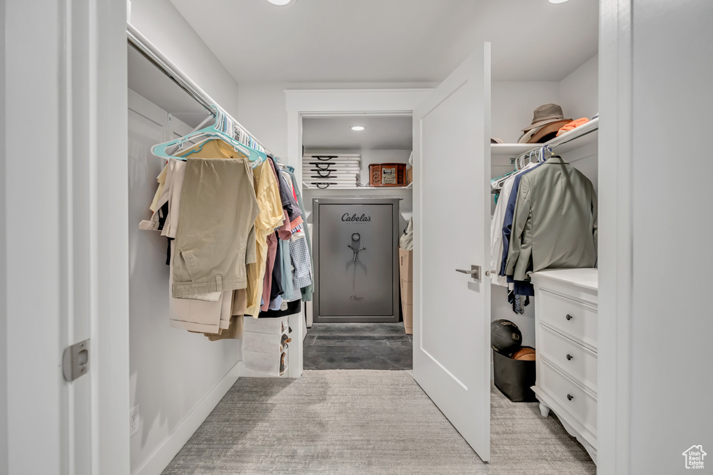 View of walk in closet