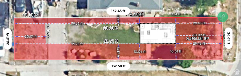 Map of property location with property boundaries highlighted