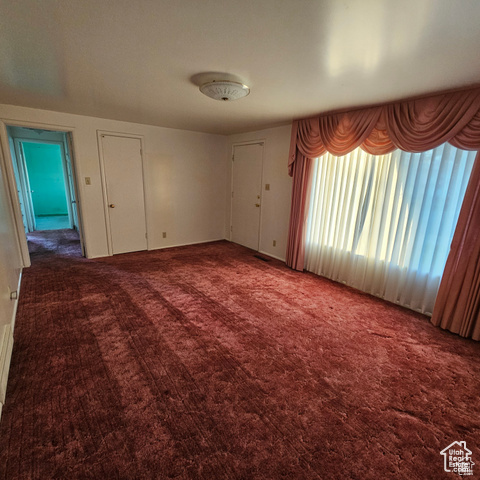 View of carpeted spare room