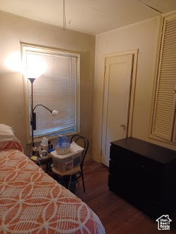 Bedroom featuring wood finished floors
