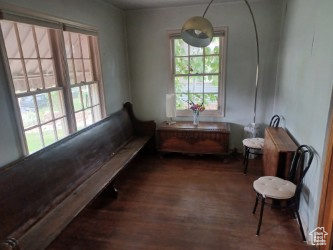 Living area featuring wood finished floors