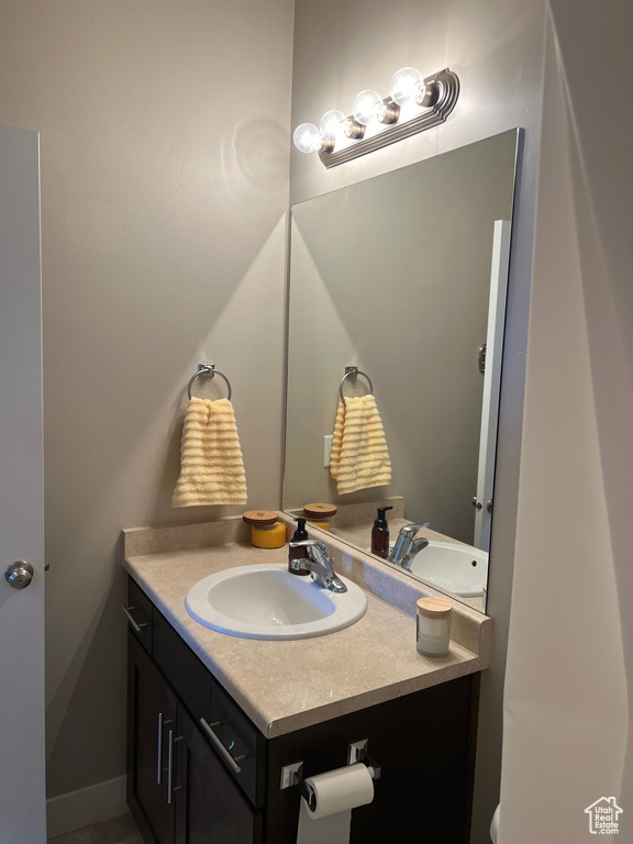 Bathroom featuring vanity