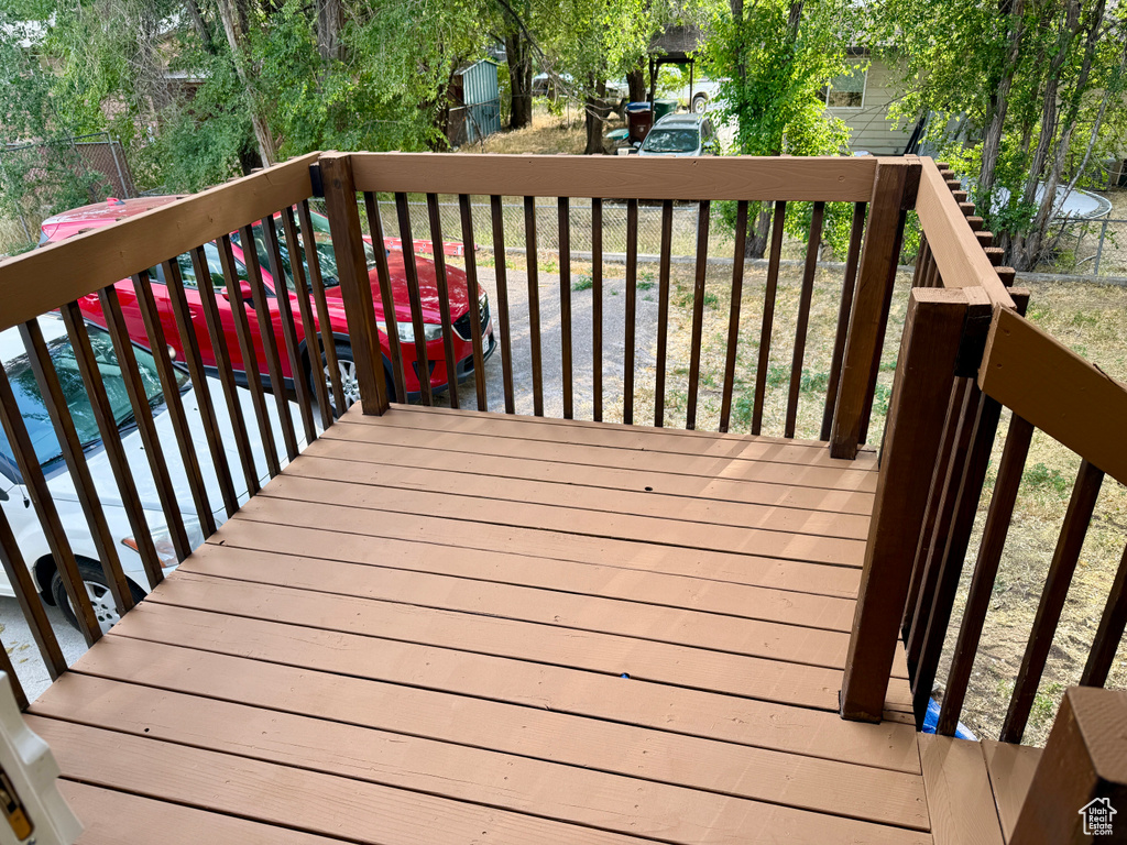 View of wooden terrace