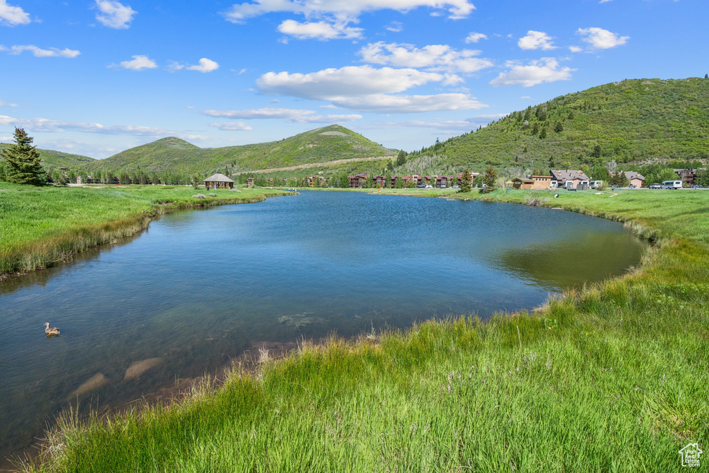 Water view featuring a mountainous background