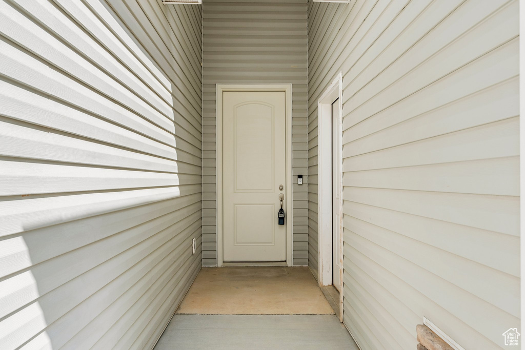 View of exterior entry