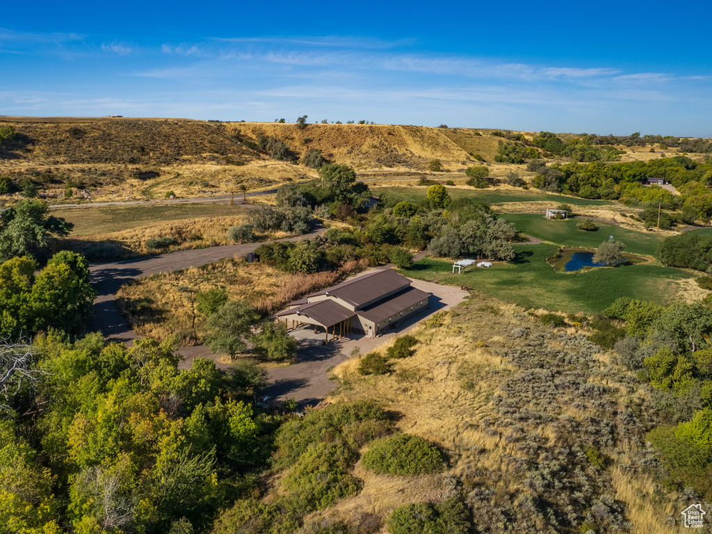 View from above of property