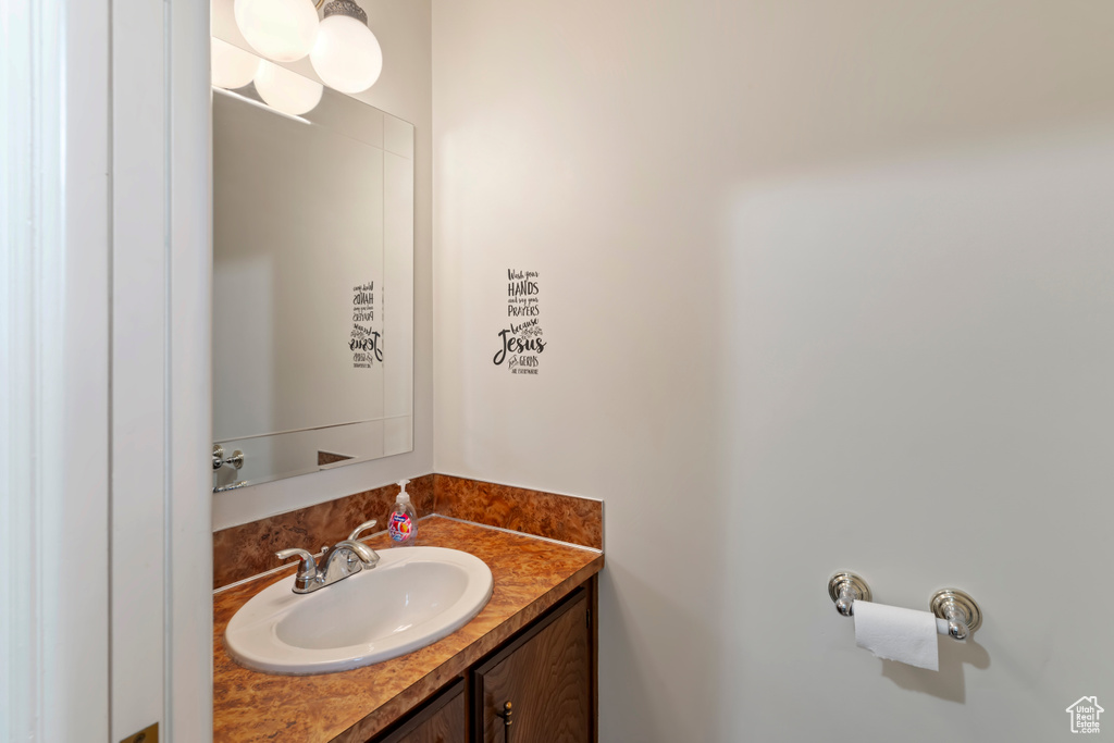 Bathroom featuring vanity
