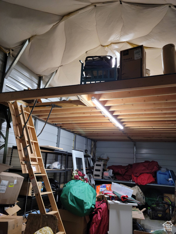Basement with a garage