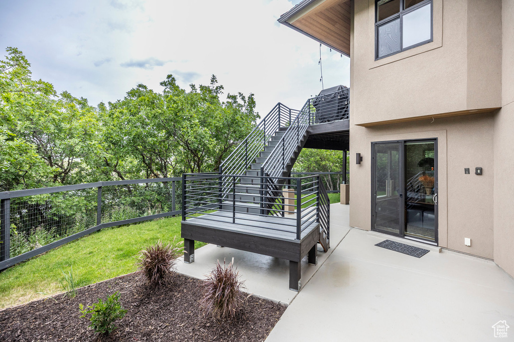 View of patio / terrace with stairs