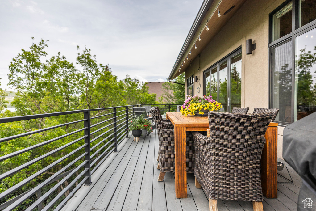 View of wooden terrace