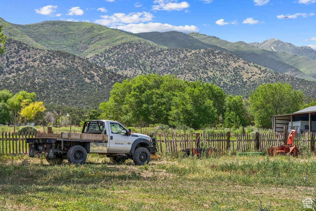 View of mountain background