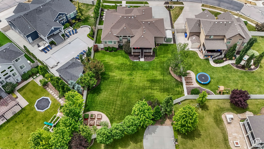 Aerial view of residential area