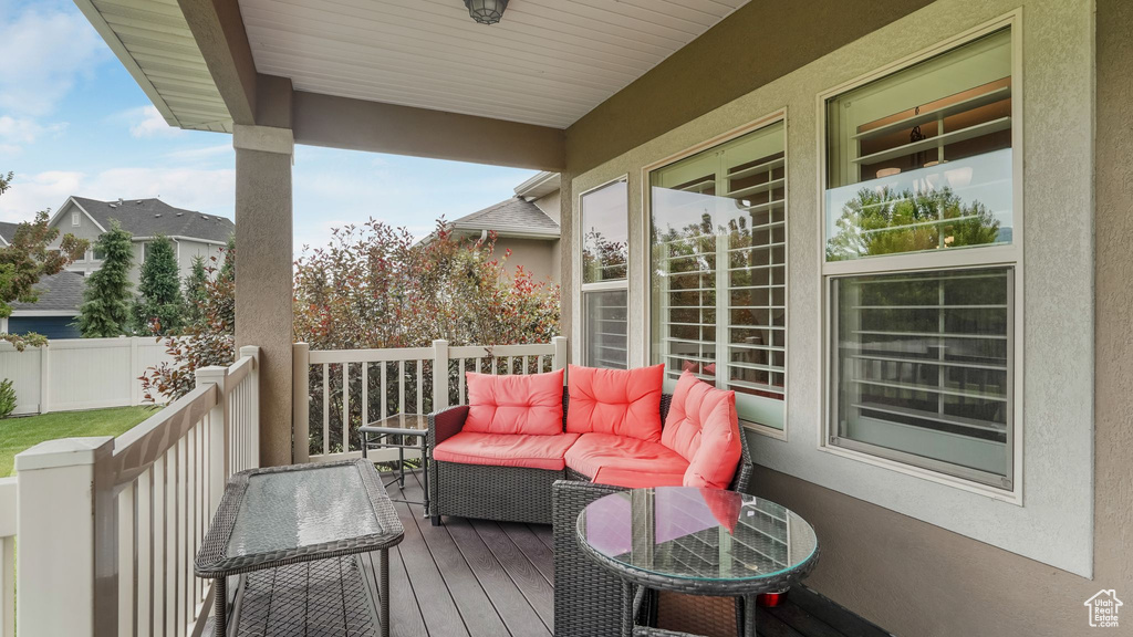 Balcony with an outdoor living space