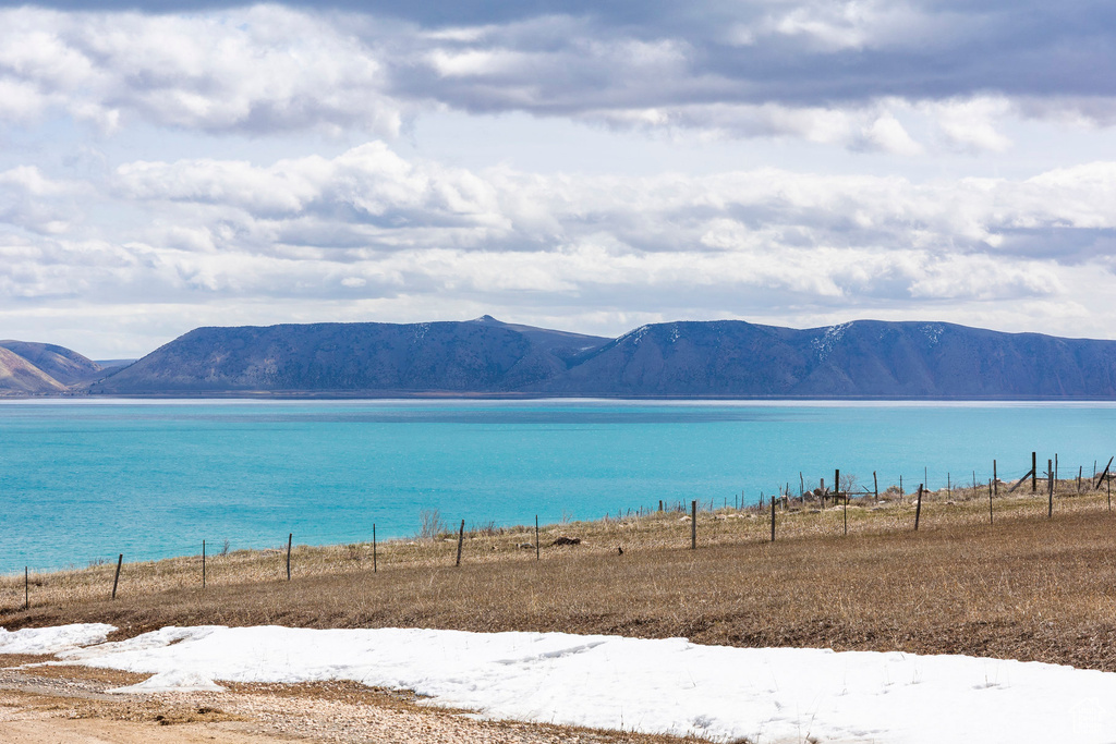 Water view featuring a mountainous background
