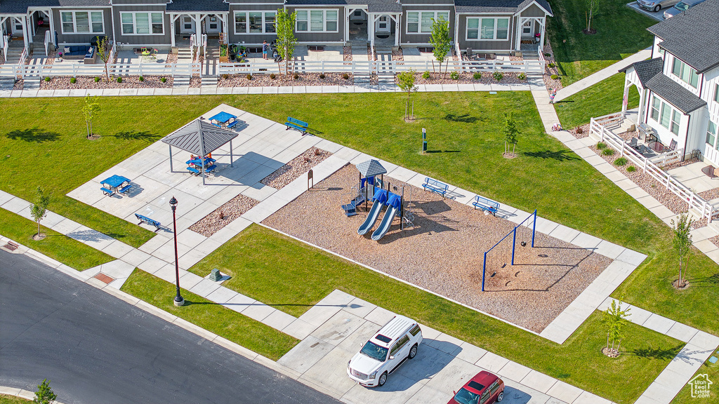 Bird\'s eye view of a recreational park