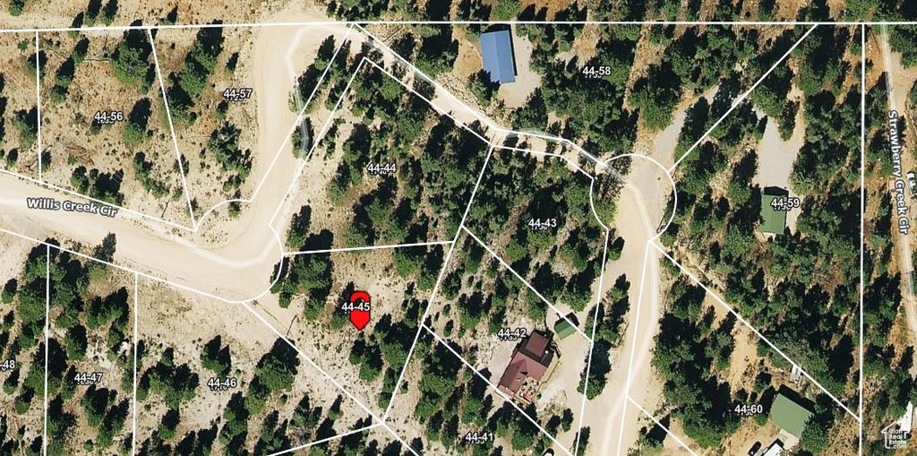 Map / location featuring property parcel outlined