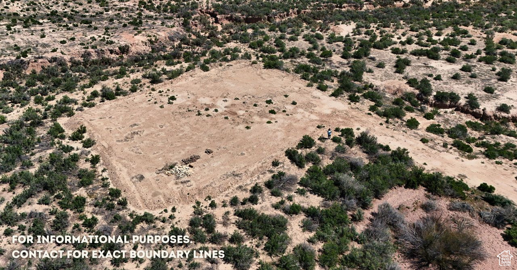 Aerial view of a desert landscape