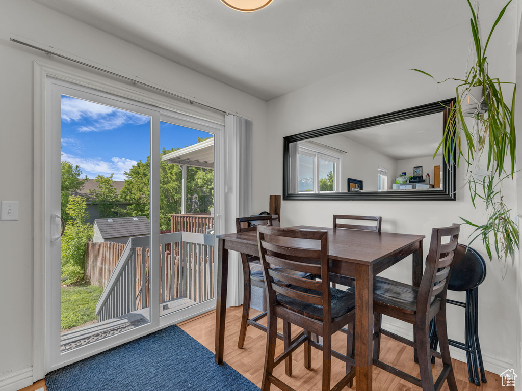 Dining room featuring wood finished floors