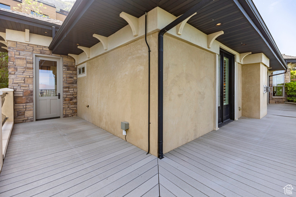 View of wooden terrace
