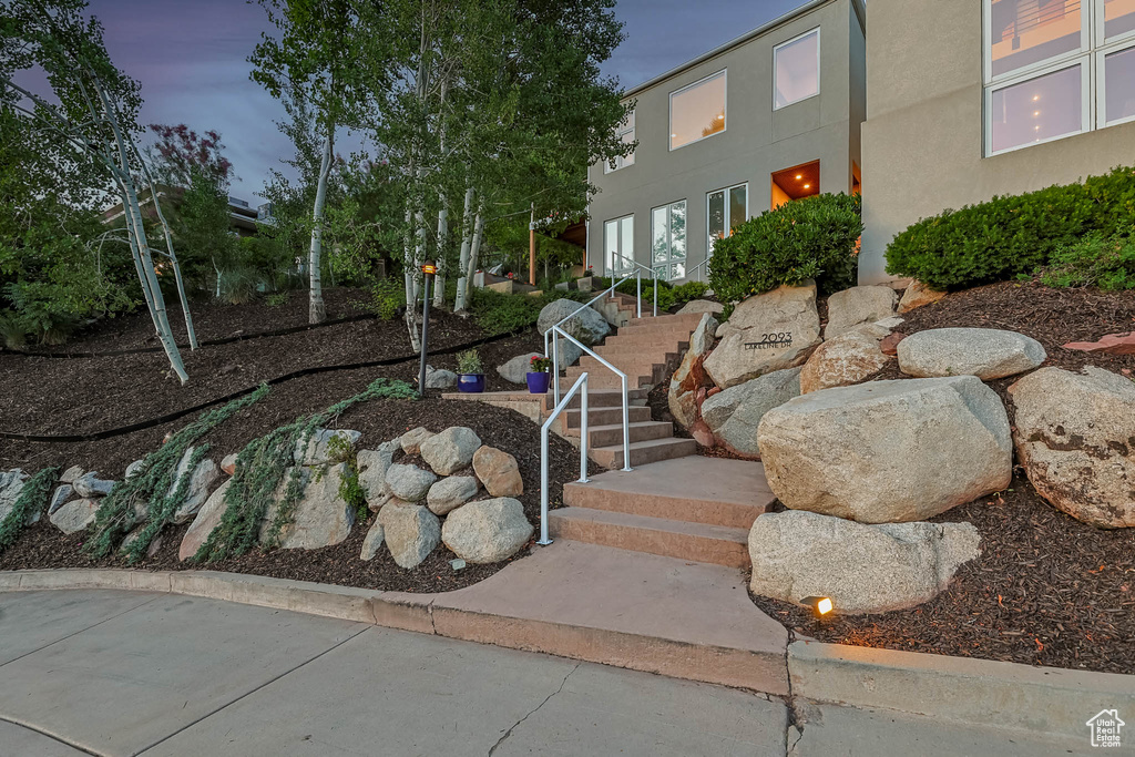 View of property\\\\\\\'s community with stairs