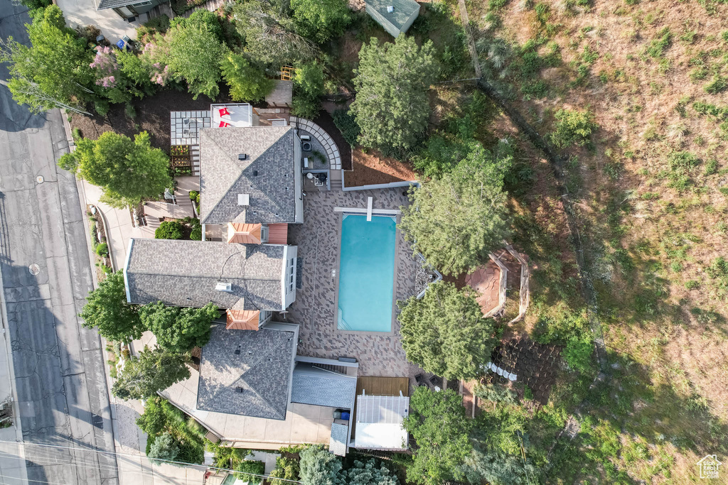View from above of property