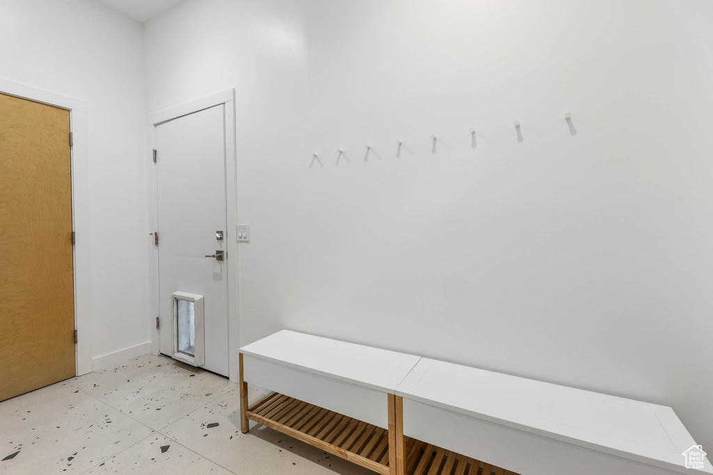 Mudroom featuring baseboards
