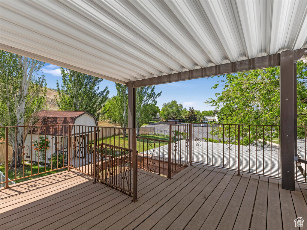 View of deck