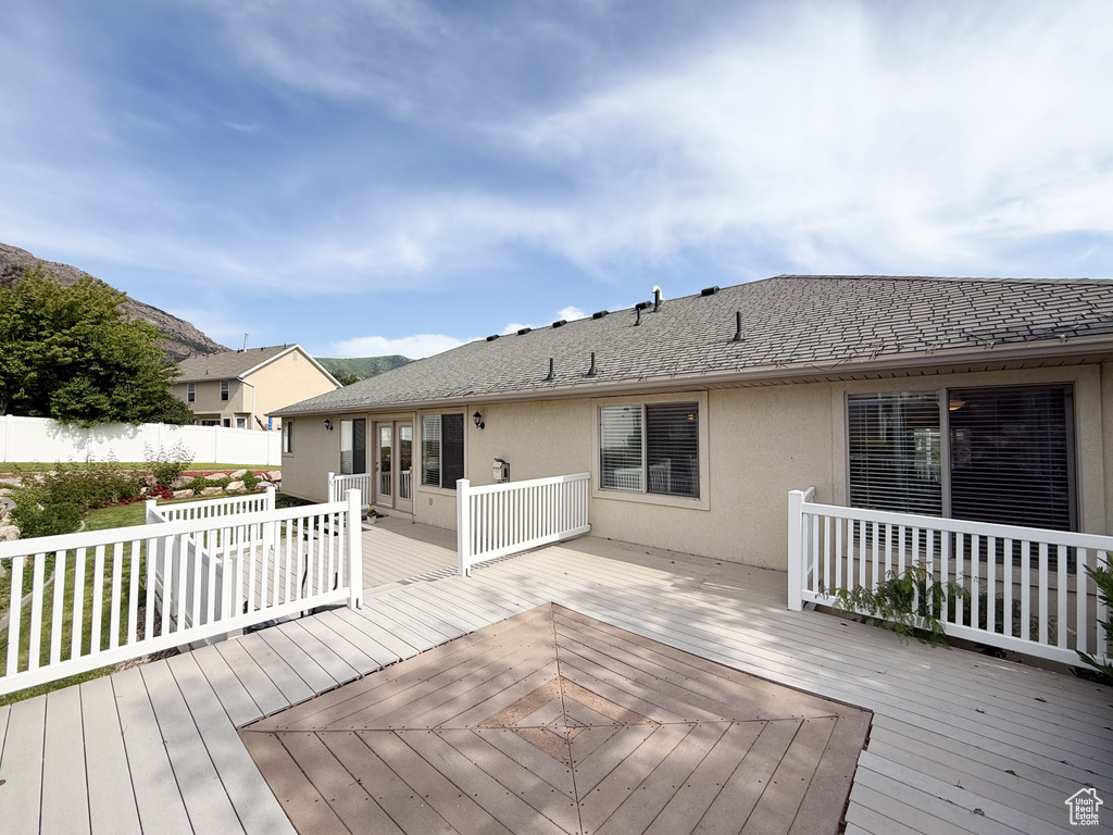 View of wooden deck