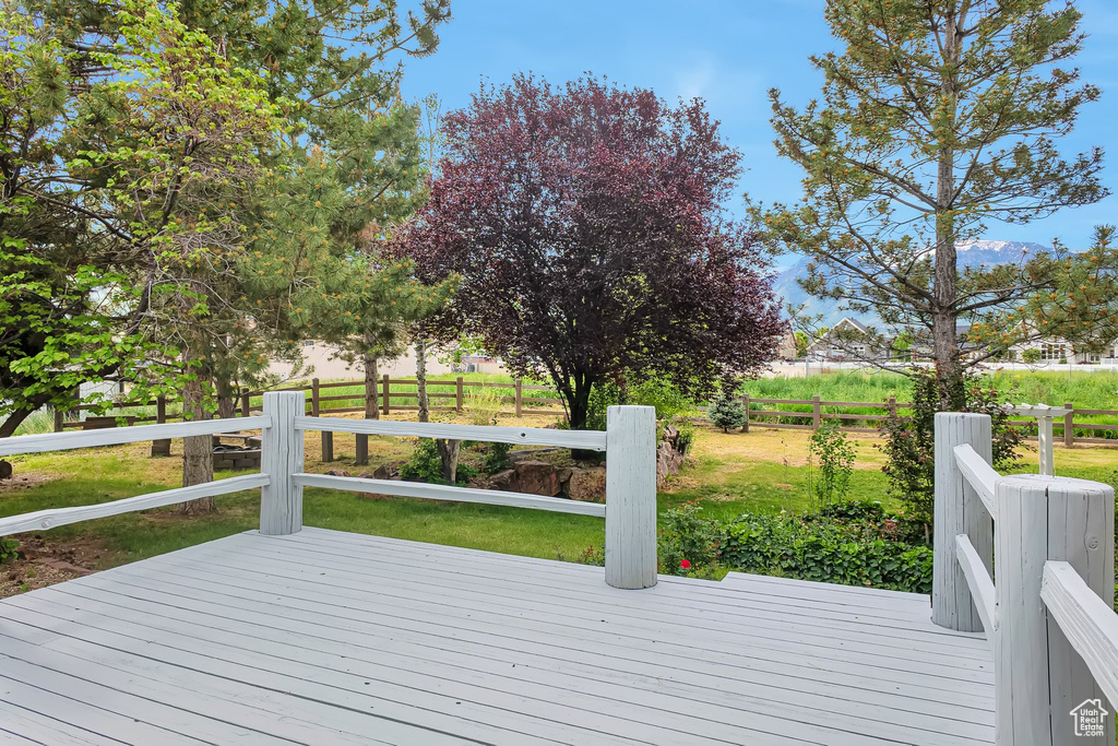 Deck with a rural view