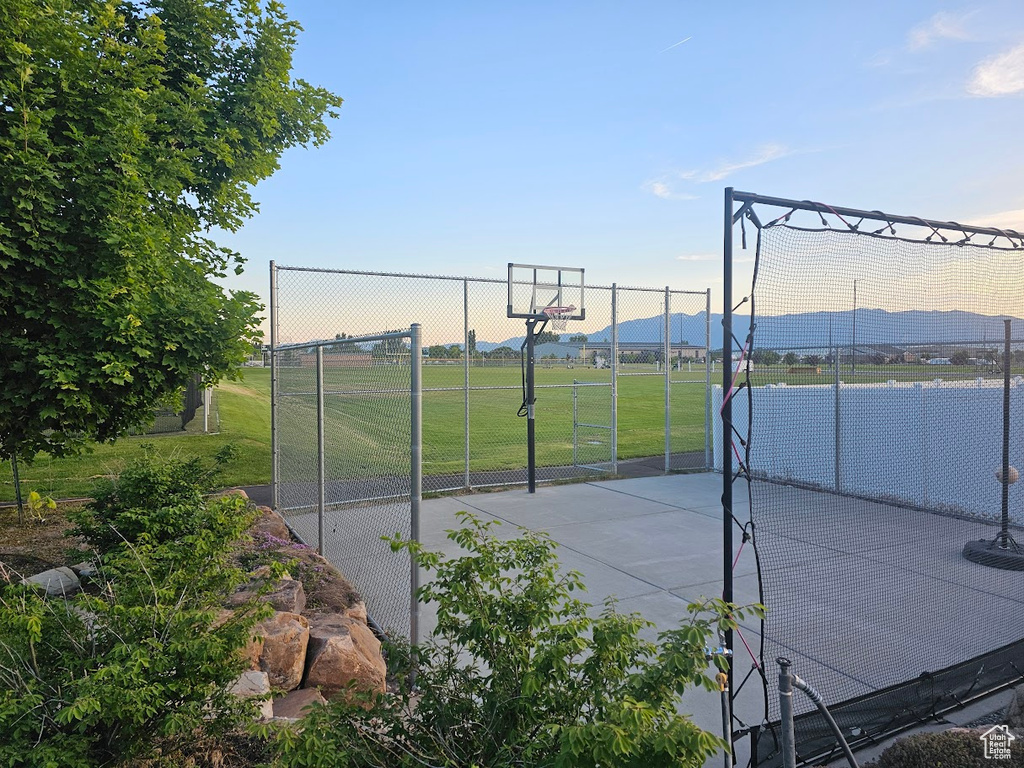 View of basketball court with community basketball court